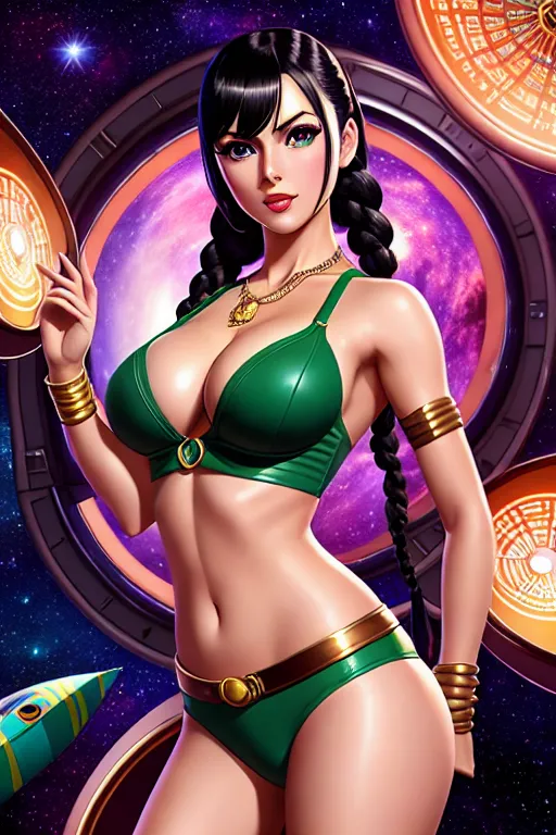 Dopamine Girl A Digital Painting Of Nico Robin Wearing Willy Wonka