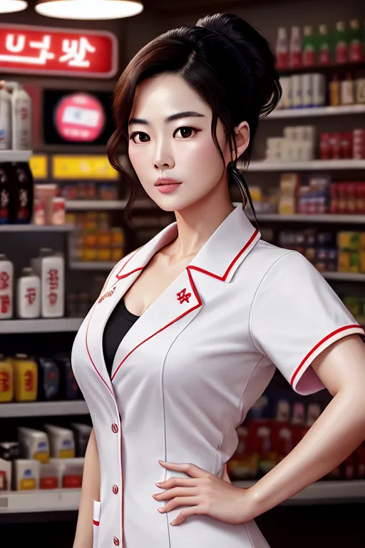 Dopamine Girl A Oil Painting Of Song Hye Kyo Wearing Nurse Clothes