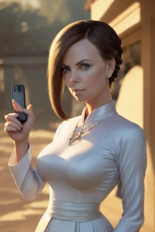 Dopamine Girl A Concept Art Of Charlize Theron Wearing Ao Dai