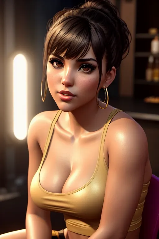 Dopamine Girl A Concept Art Of Kimberly Loaiza Wearing Tank Top