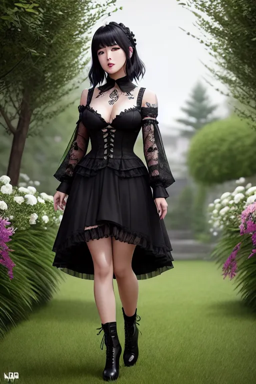 Dopamine Girl A Illustration Of Song Hye Kyo Wearing Goth Clothes