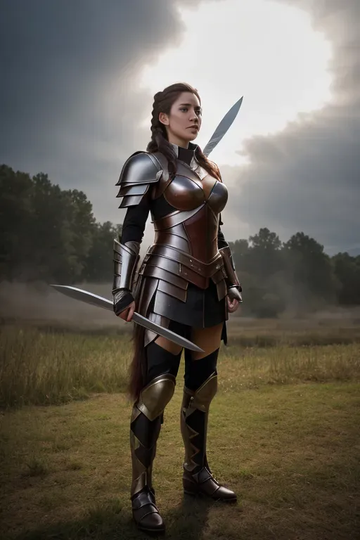 Dopamine Girl A Professional Photo Of Warrior Woman Armor Full