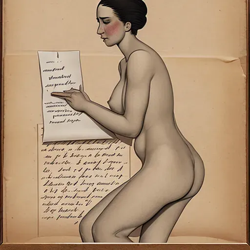 Dopamine Girl Naked Woman With Text On Paper 7vzyNrAdbaR