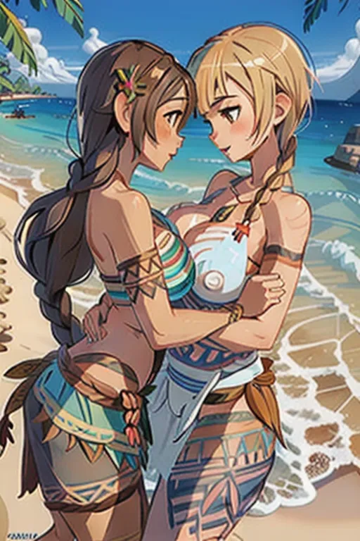 Dopamine Girl Dynamic Poses Of Two Lesbians Naked Slender Moana