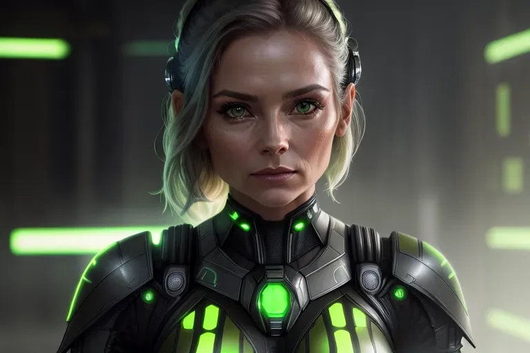 Dopamine Girl Photorealism Stock Photo Of A Female Borg From