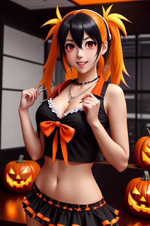 Dopamine Girl A Digital Art Of Chitoge Kirisaki Wearing Halloween