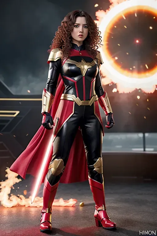 Dopamine Girl 4K Ultra Realistic Dynamite Themed Superhero Woman