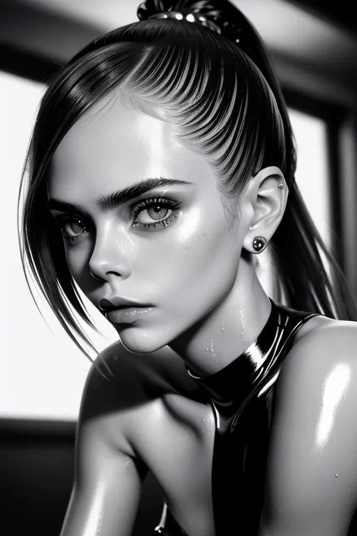 Dopamine Girl K Black And White Photograph Cara Delevigne Years