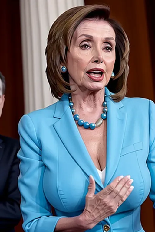 Dopamine Girl Nancy Pelosi Shows Her Nipples During A Conference
