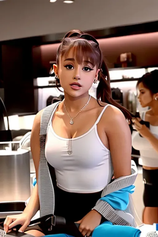 Dopamine Girl Ariana Grande In Tight Tank Top Pokies PObXg753zl0