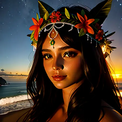 Dopamine Girl Realistic Southern Brazilian Coastline Nectandra