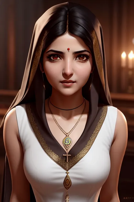 Dopamine Girl A Concept Art Of Anushka Sharma Wearing Priest Clothes