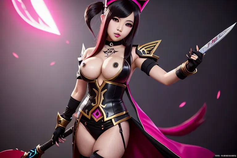 Dopamine Girl A Photo Shot Of Cute Asian Girl Wearing Lol Pentakill