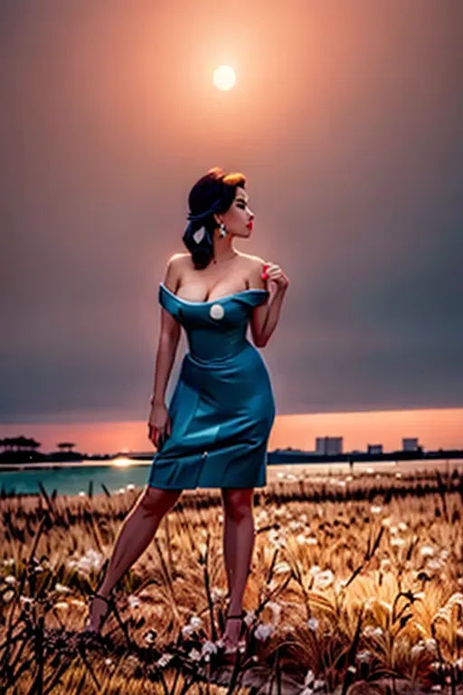 Dopamine Girl Beautiful Photo Woman Airbrush Pinup Style