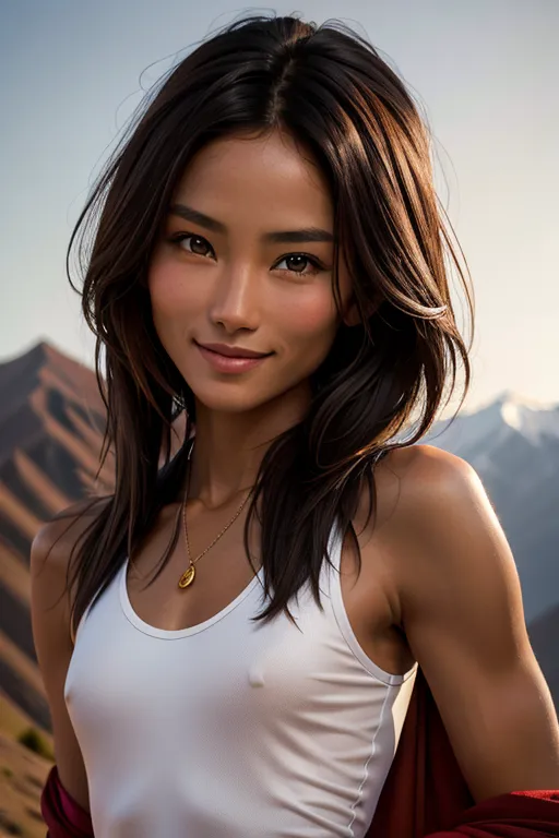 Dopamine Girl Skinny Tanned Athletic Flatchested Supermodel In Tibet