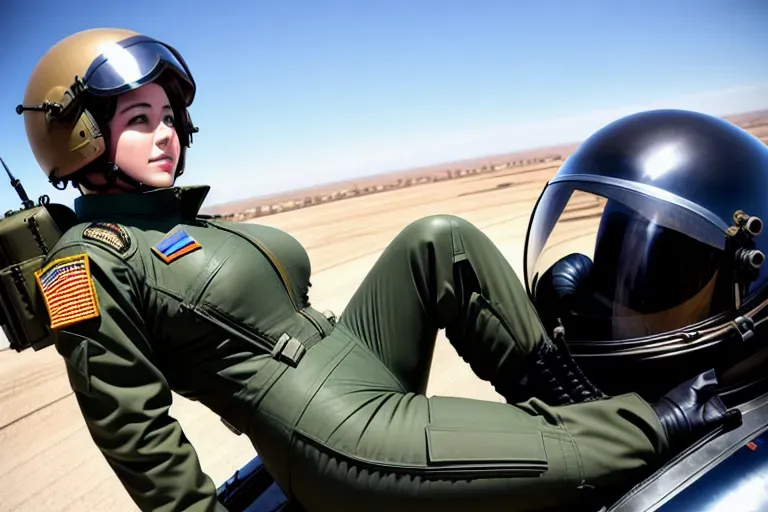 Dopamine Girl Gorgeous Caucasian Female Military Pilot With Big Boobs