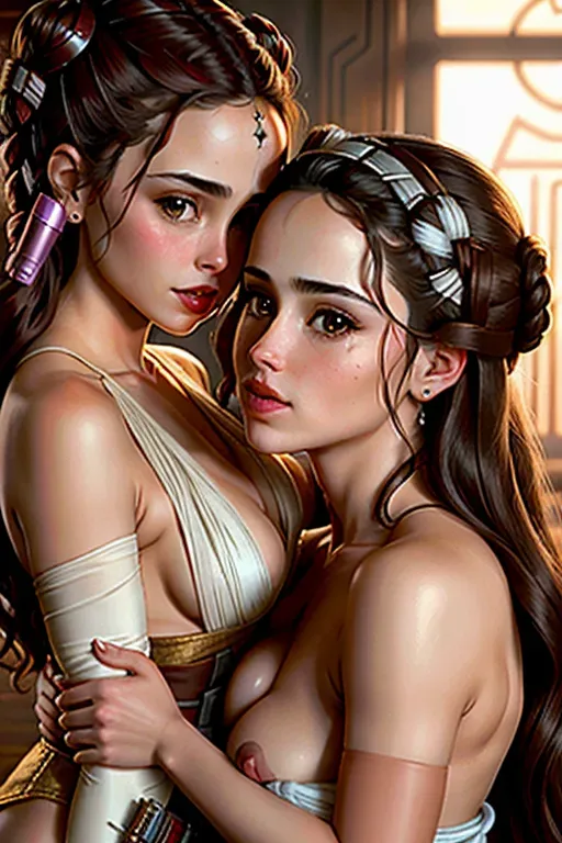 Dopamine Girl Padme And Rey From Star Wars Dildo Showing Pussy