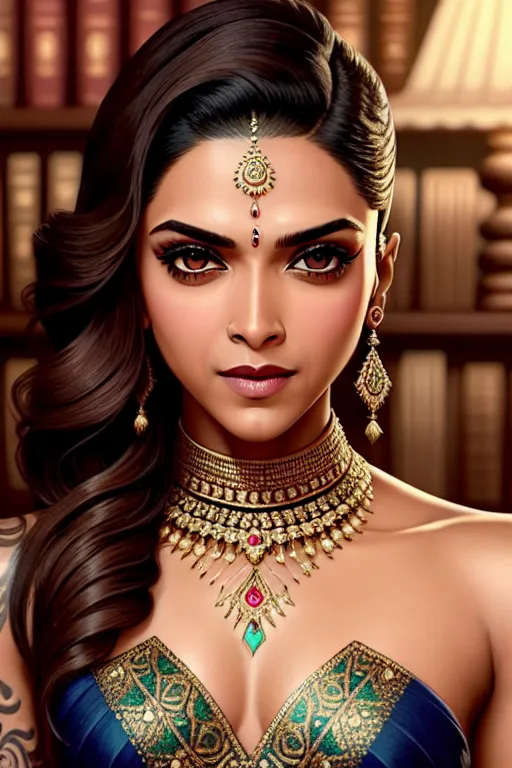 Dopamine Girl A Color Pencil Draw Of Deepika Padukone Wearing Indian