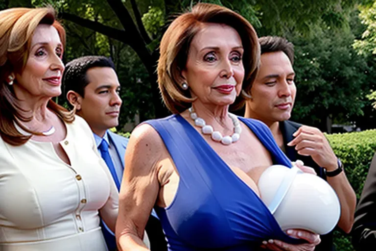 Dopamine Girl Nancy Pelosi Holding Her Naked Breasts Breast Milk