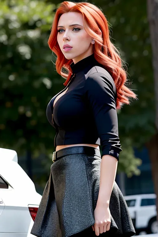 Dopamine Girl Scarlett Johansson Black Widow Skirt Mxx Qglaz N