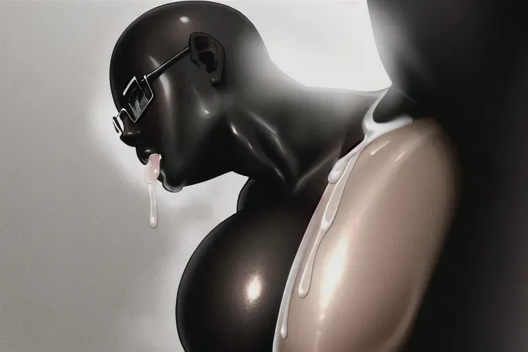 Dopamine Girl Black Skin Sucking A Dick Nude Scared Face With Glasses