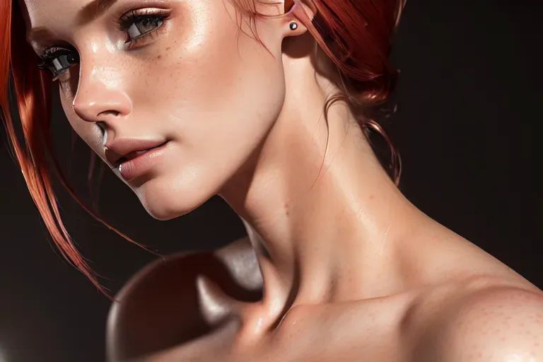 Dopamine Girl A Photo Of A Beautiful Womans Neck Nude Red Hair Very