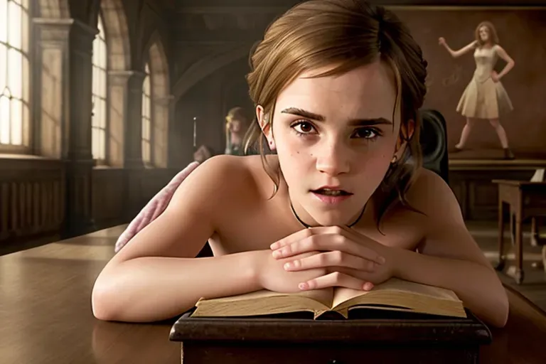 Dopamine Girl Photorealistic Portrait Of Emma Watson As Hermione