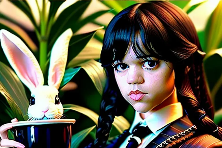 Dopamine Girl Dpmg Jenna Ortega V Dressed As A Bunny In A Lush