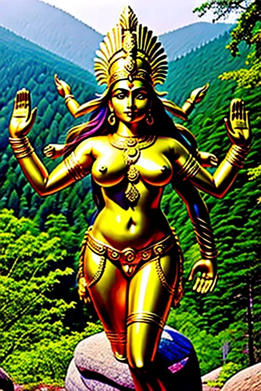 Dopamine Girl A Photo Shot Of Indian Goddess Durga Devi With