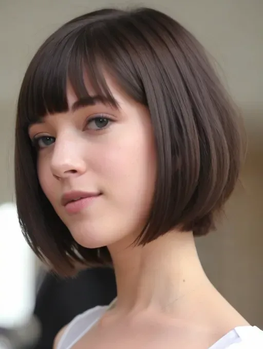 Dopamine Girl Bob Cut Hair Extreme Quality Extremely Detailed Face