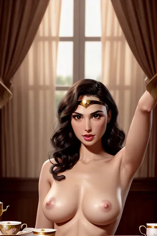 Dopamine Girl A Photograph Of Gal Gadot Naked In A Tea Party Natural