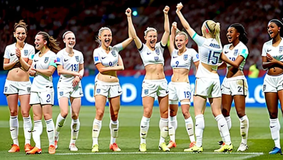 Dopamine Girl The England Womens Football Team Celebrating Winning