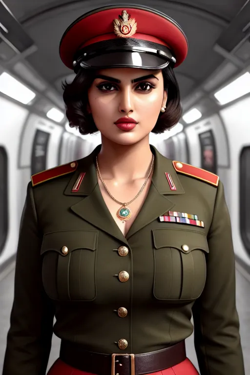 Dopamine Girl A Digital Art Of Huma Qureshi Wearing Soviet Uniform