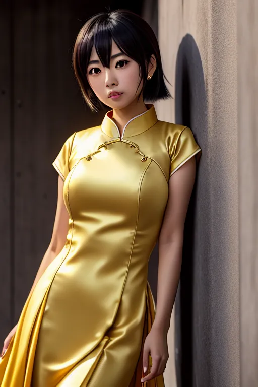 Dopamine Girl A Photograph Of Chitoge Kirisaki Wearing Ao Dai Leaning