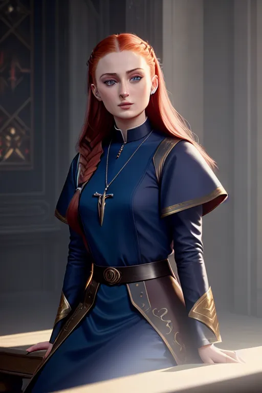 Dopamine Girl A Concept Art Of Sophie Turner Wearing Priest Clothes