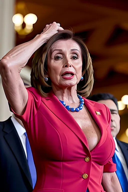 Dopamine Girl Nancy Pelosi Shows Her Nipples During A Conference