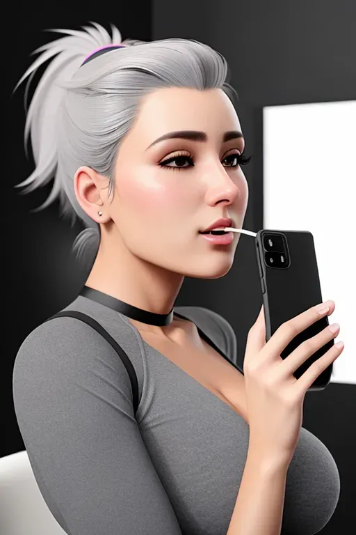 Dopamine Girl Ultra Realistic 8K Girl With Big Tits Grey Hair