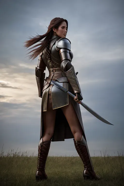 Dopamine Girl A Professional Photo Of Warrior Woman Armor Full