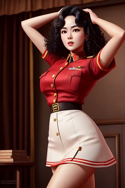 Dopamine Girl A Concept Art Of Song Hye Kyo Wearing Soviet Uniform