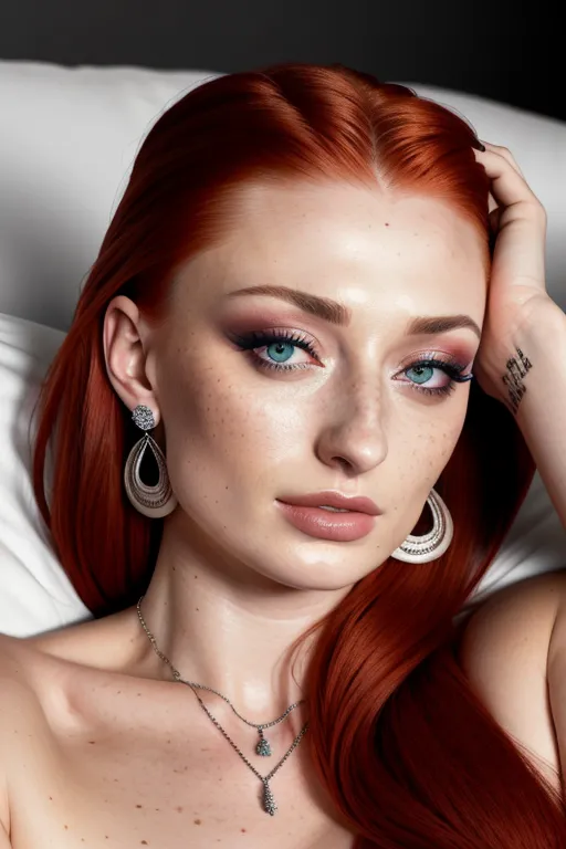 Dopamine Girl Ultra Sharp Photo Actress Sophie Turner Smokey