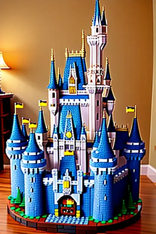 Disney castle made out of legos