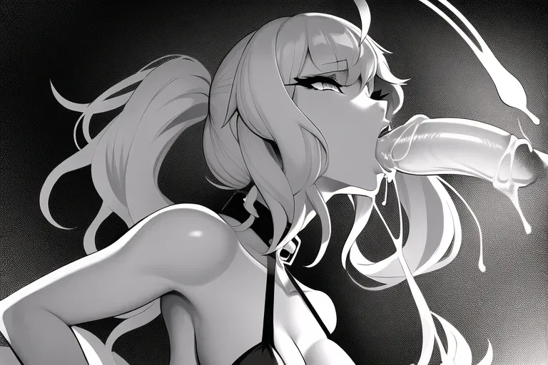 A hentai image of a petite Taylor Swift with small boobs, a toned body, making ahegao face, wearing a collar, with monster penises pouring cum on her