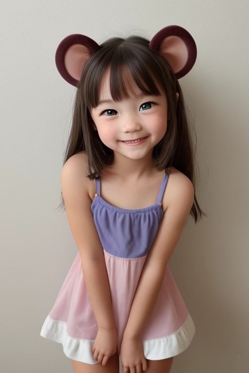 A petite and perky mouse girl with a mischievous twinkle in her eyes