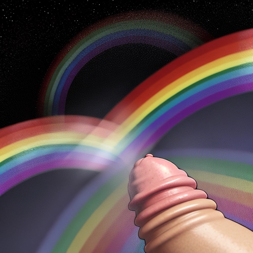 A rainbow made of nothing but cocks