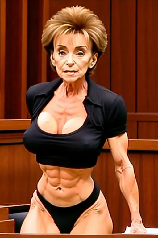 Dopamine Girl Judge Judy Naked Only Wearing A Black T Shirt Gorgeous Body And Gorgeous Face