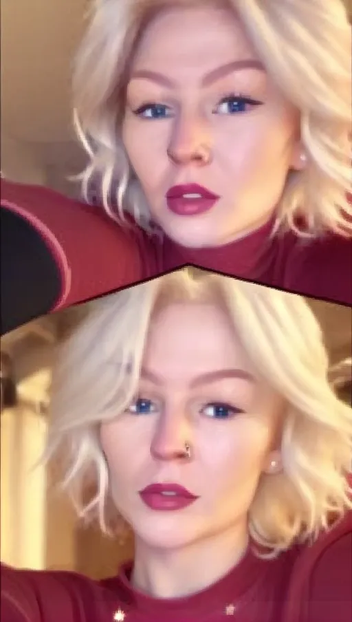 <lora:Pw9zBdMgx5o_Kallmekris_2:1> Kris selfie blond hair til tok star kallmekris