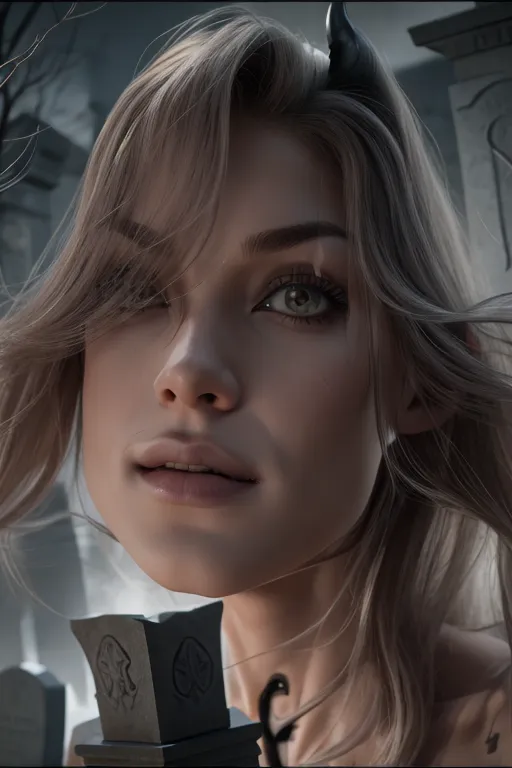 True to life, ultra realistic, look like picture, evil, sexy, beautiful, make picture pose, full body, nude, pussy shown, athletic body, tombstones, graveyard