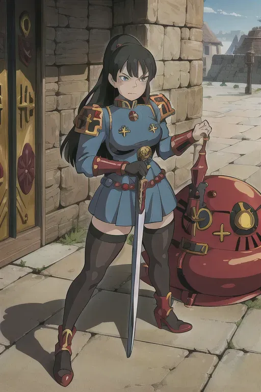 ghibli style, Warhammer 40k, sister of battle, angry, ((masterpiece)) <lora:dpmg_ghibli_style:0.92>