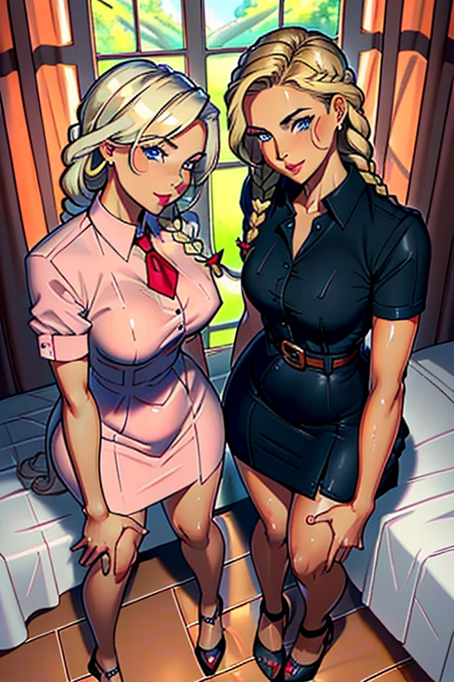 My best friend is a cute Christian lady, offspring of a pastor, wife of a deacon, sexy, submissive, dark blonde hair, haire is braided, dark eybrows, sweet blue eyes, concave nose, soft cheeks, full lips, small chin, slim figure, small breasts, thin waist, curvy hips, thicc ass, full thighs, thigh gap, wearing a pink blouse, long modest skirt, skirt pulled up, naked, nipples poking her blouse, wet aroused clit, aroused vagina, throbbing brown anus, crawling on my bedroom floor, presenting me her ass, showing off her ass, just beside the bed, begging, needing my cock, wanting to bear my seed, ((high definition)), ((4k quality)), ((excellent lighting)), ((great shading)), ((pristine detail)), ((really clear picture)), ((beautiful vibrant colors)), ((accurate at lower prompt guidence)), ((ultra realistic)), (((five fingers per hand))), (((two arms per person))), (((two legs per person))), (((two hands per person))), (((two feet per person))), ((((100 percent according to prompt))))
