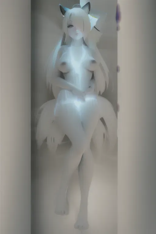 a digital painting of KK14 fully nude and ready to be fucked